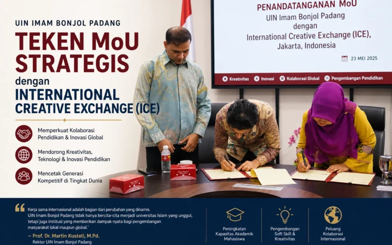 UIN Imam Bonjol Padang Teken MoU Strategis dengan International Creative Exchange (ICE)