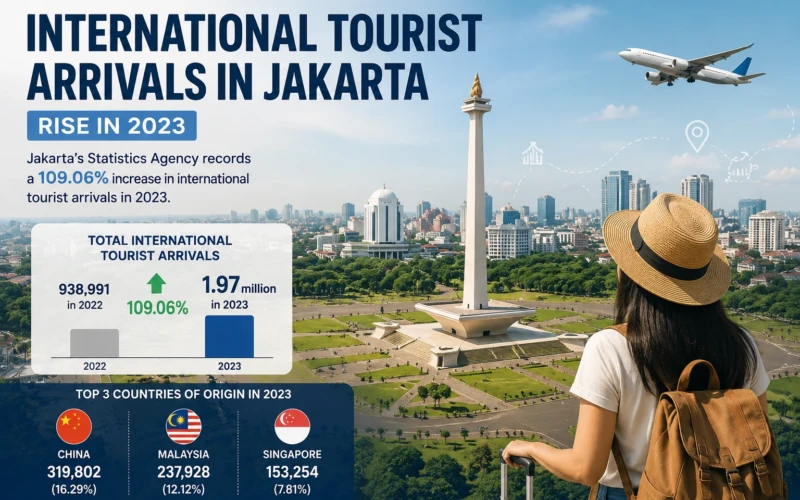 BPS DKI Jakarta Catat Lonjakan Signifikan Kunjungan Wisatawan Mancanegara Sepanjang 2023